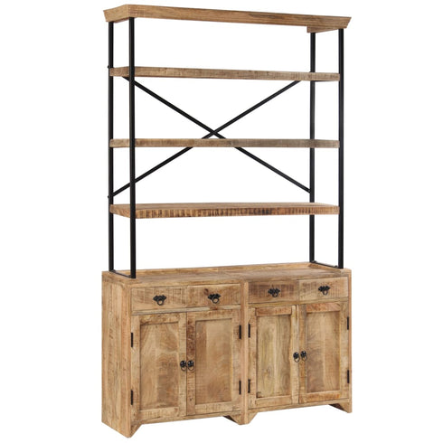 Rustika Rowe -  Sideboard with Shelves Solid Mango Wood 120x35x200 cm